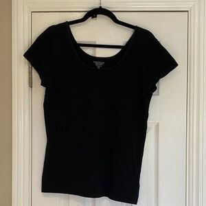 Gap Fitted Stretch Black Short Sleeve Tee